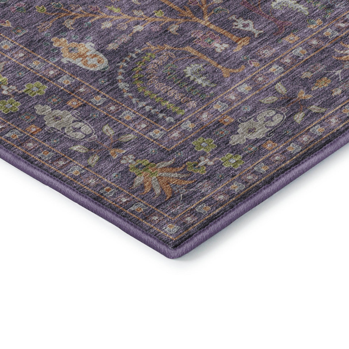 Dalyn Hatay HY5 Eggplant Rug corner detail