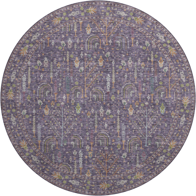 Dalyn Hatay HY5 Eggplant Rug round rug
