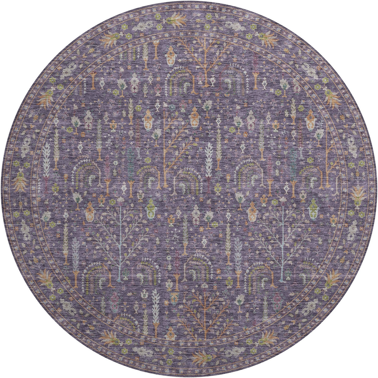 Dalyn Hatay HY5 Eggplant Rug round rug
