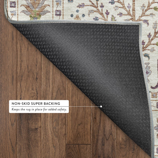 Dalyn Hatay HY5 Ivory Rug backing detail