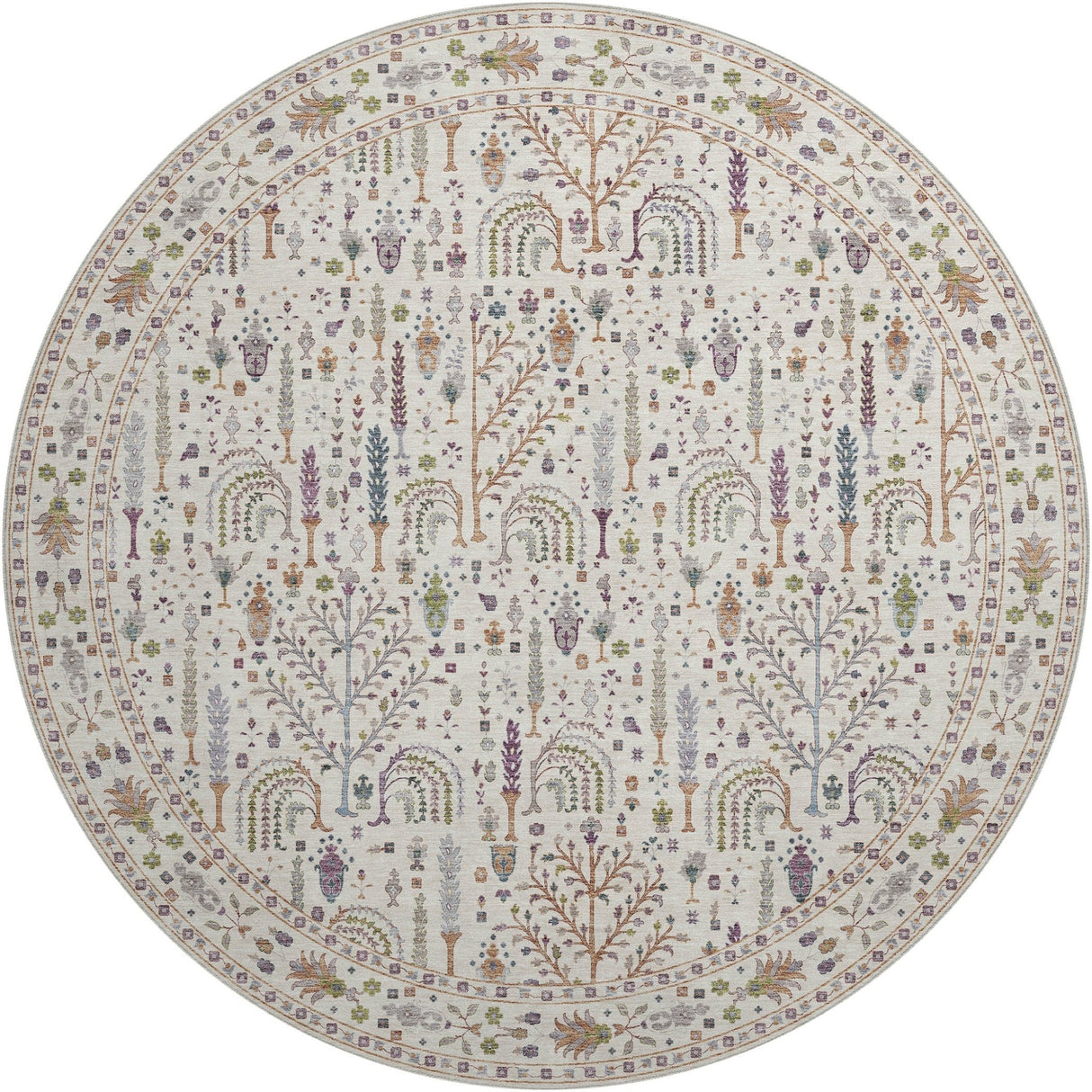 Dalyn Hatay HY5 Ivory Rug round rug