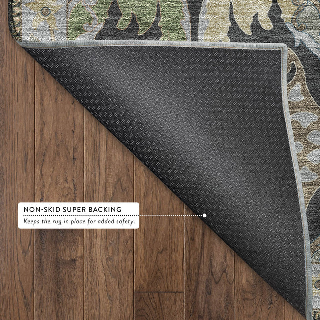 Dalyn Hatay HY6 Black Rug backing detail