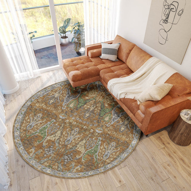 Dalyn Hatay HY6 Copper Rug shown in a room