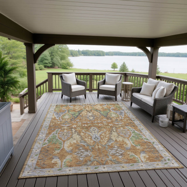 Dalyn Hatay HY6 Copper Rug outdoor lifestyle image