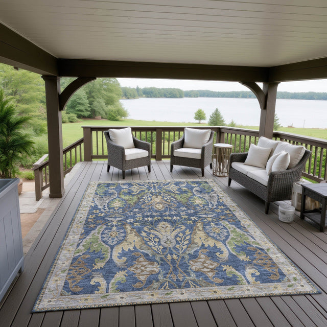 Dalyn Hatay HY6 Navy Rug outdoor lifestyle image
