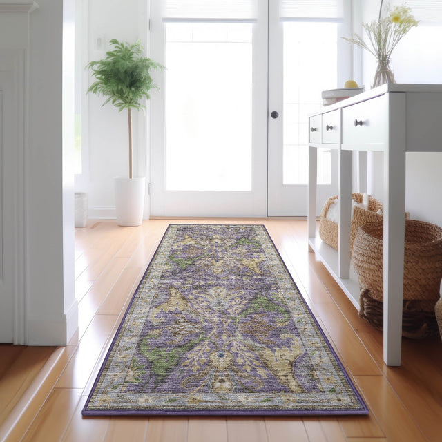 Dalyn Hatay HY6 Purple Rug shown in a room