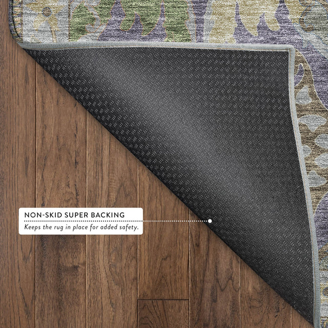 Dalyn Hatay HY6 Purple Rug backing detail