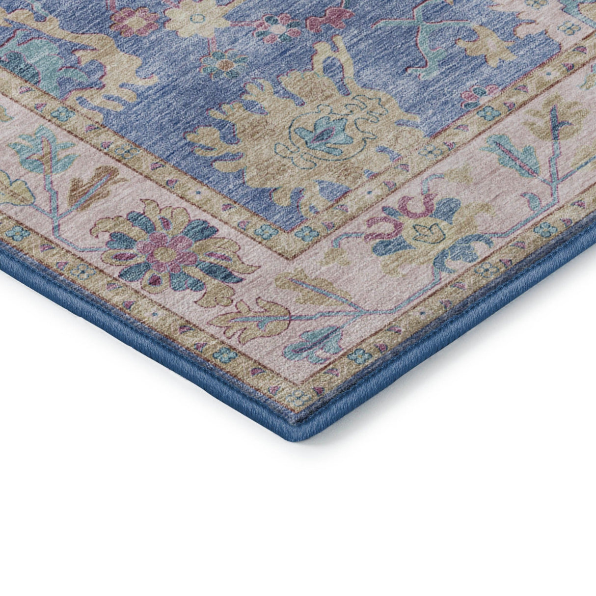 Dalyn Hatay HY7 Blue Rug corner detail