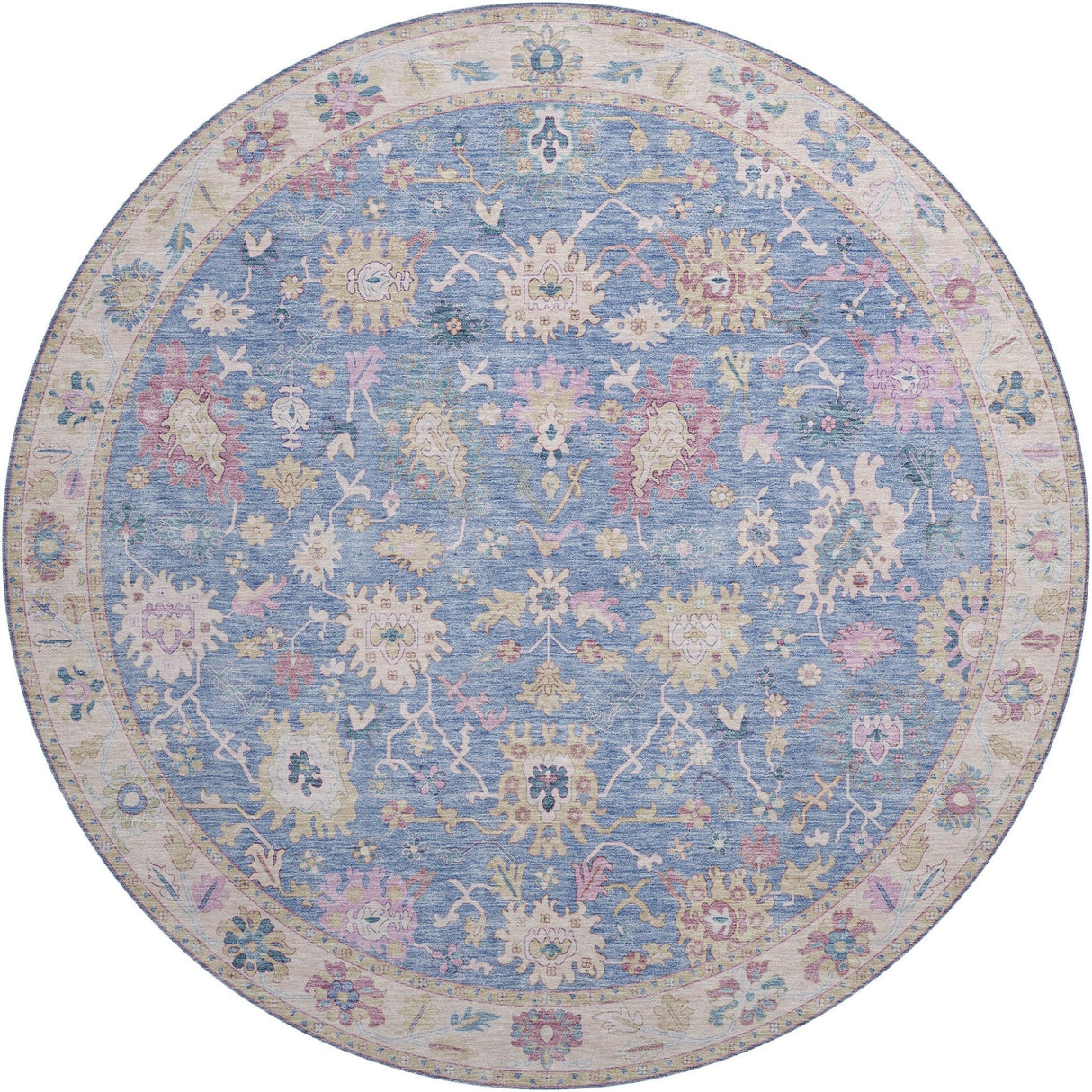 Dalyn Hatay HY7 Blue Rug round rug