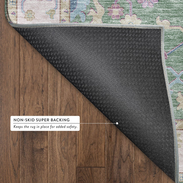 Dalyn Hatay HY7 Lime Rug backing detail