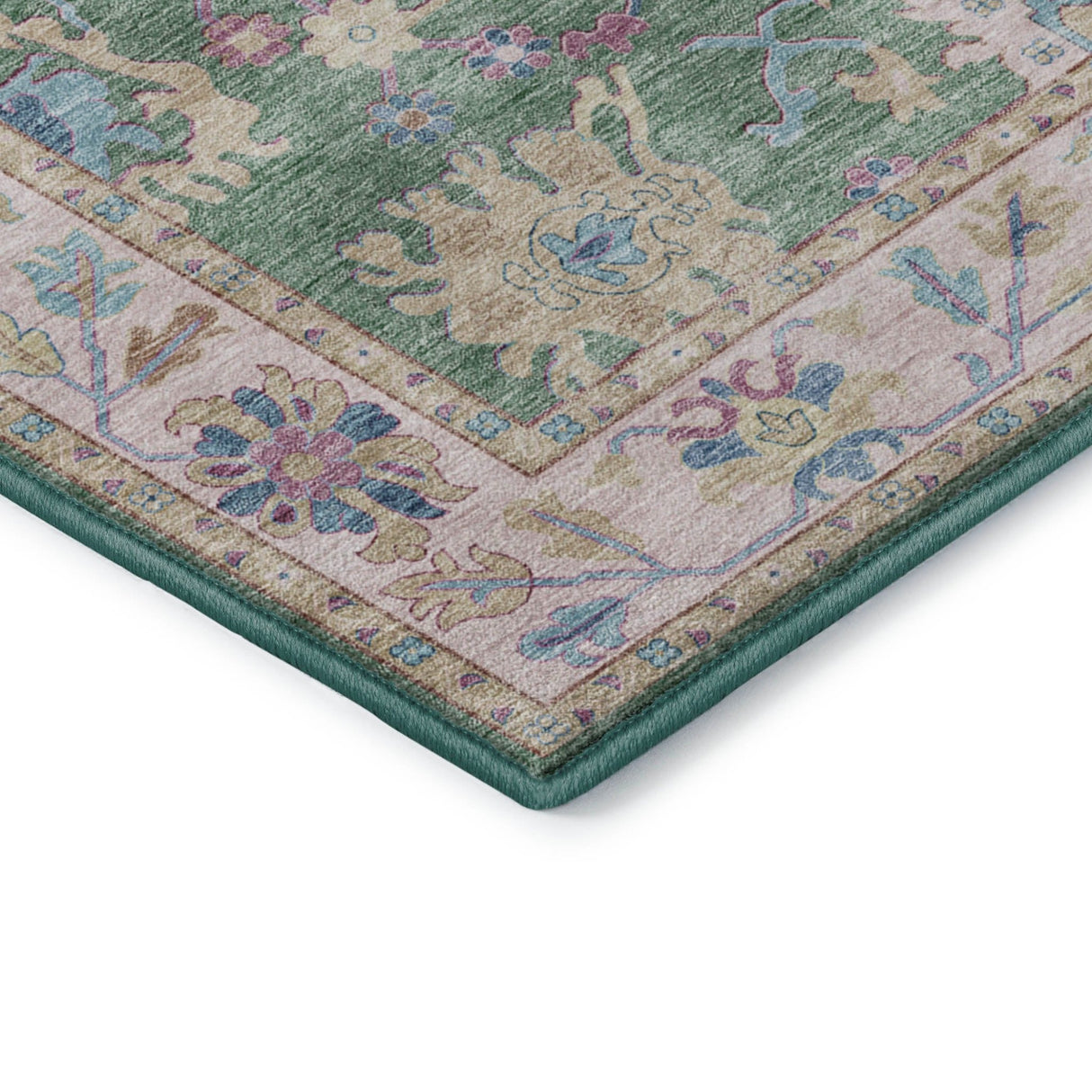 Dalyn Hatay HY7 Lime Rug corner detail