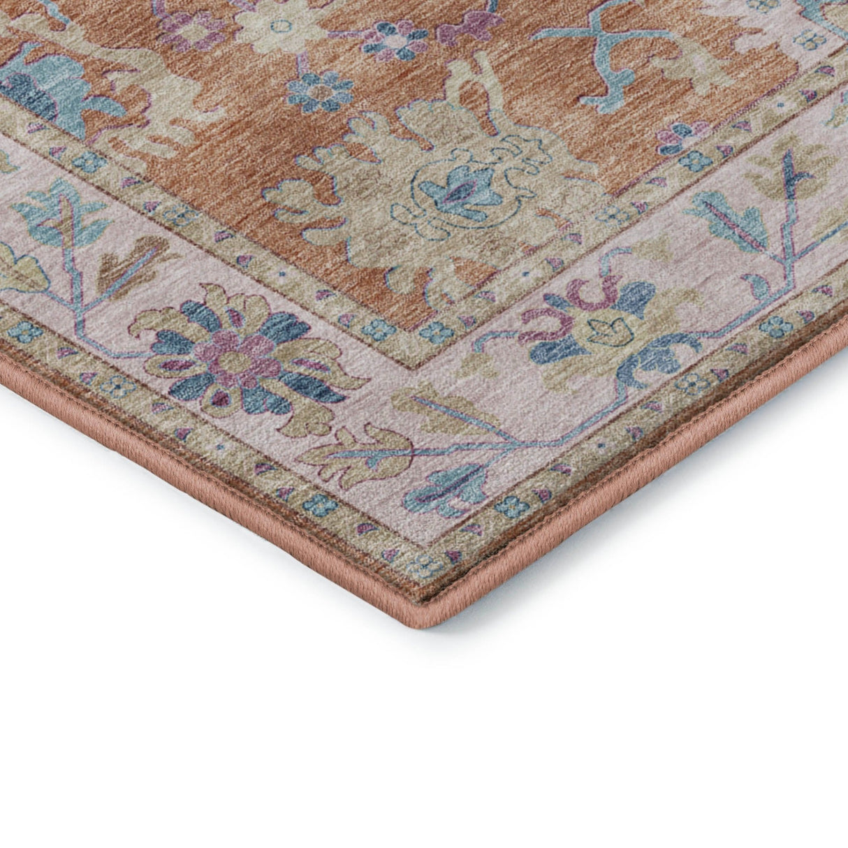 Dalyn Hatay HY7 Orange Rug corner detail