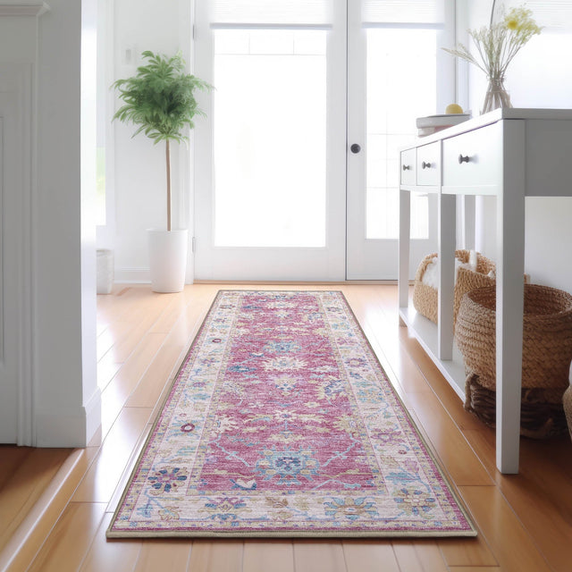 Dalyn Hatay HY7 Pink Rug shown in a room