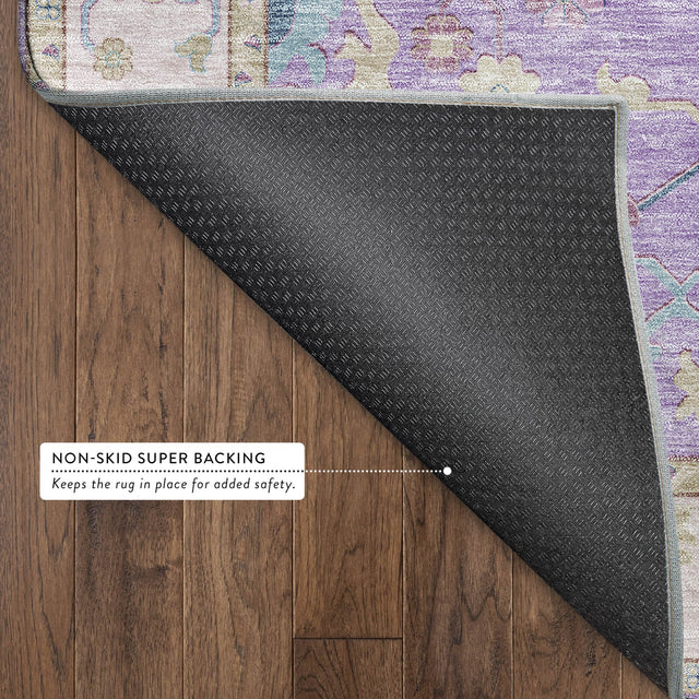 Dalyn Hatay HY7 Purple Rug backing detail