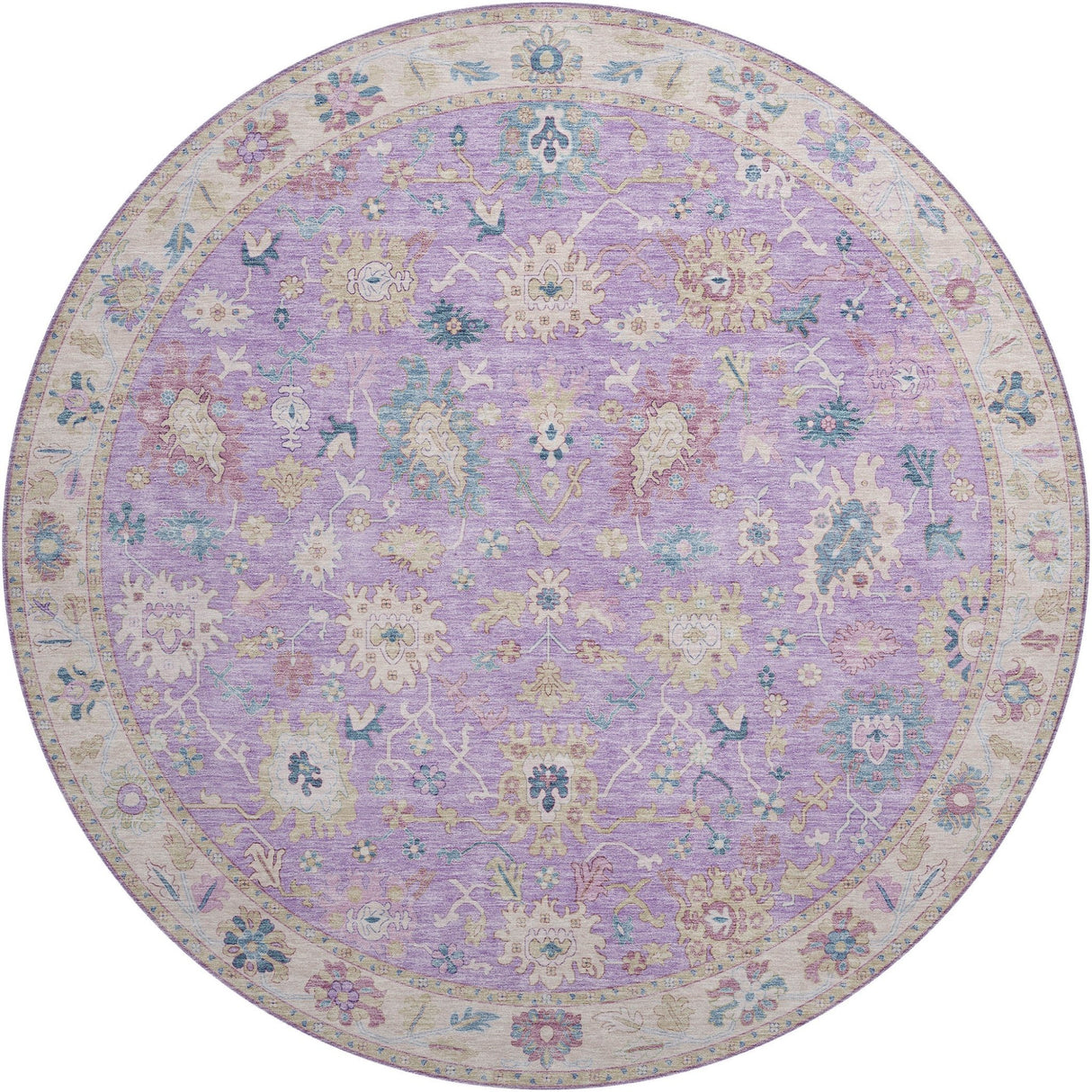 Dalyn Hatay HY7 Purple Rug round rug