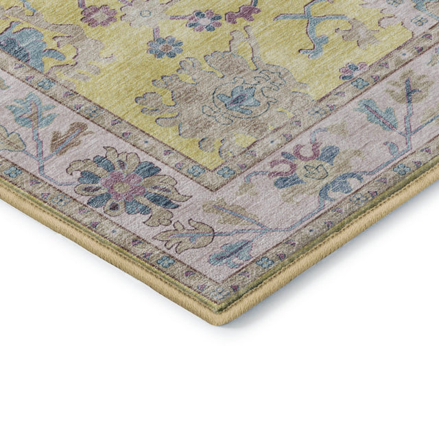 Dalyn Hatay HY7 Yellow Rug corner detail