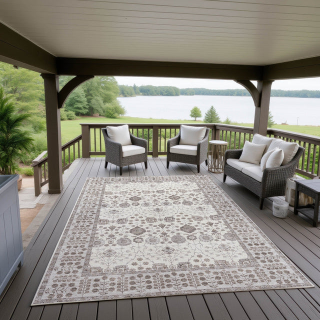Dalyn Hatay HY8 Ivory Rug outdoor lifestyle image
