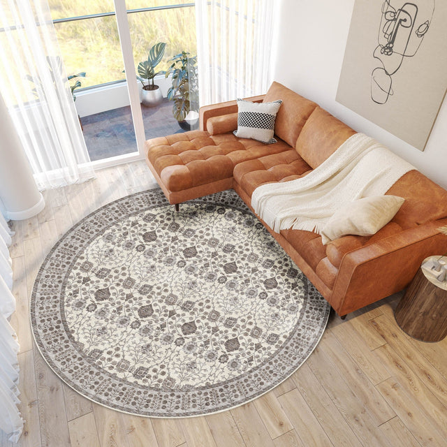 Dalyn Hatay HY8 Ivory Rug shown in a room