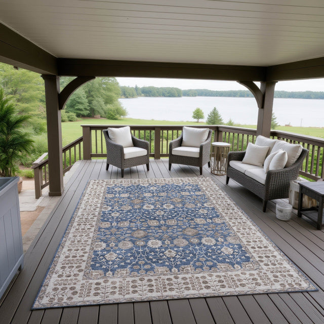 Dalyn Hatay HY8 Navy Rug outdoor lifestyle image