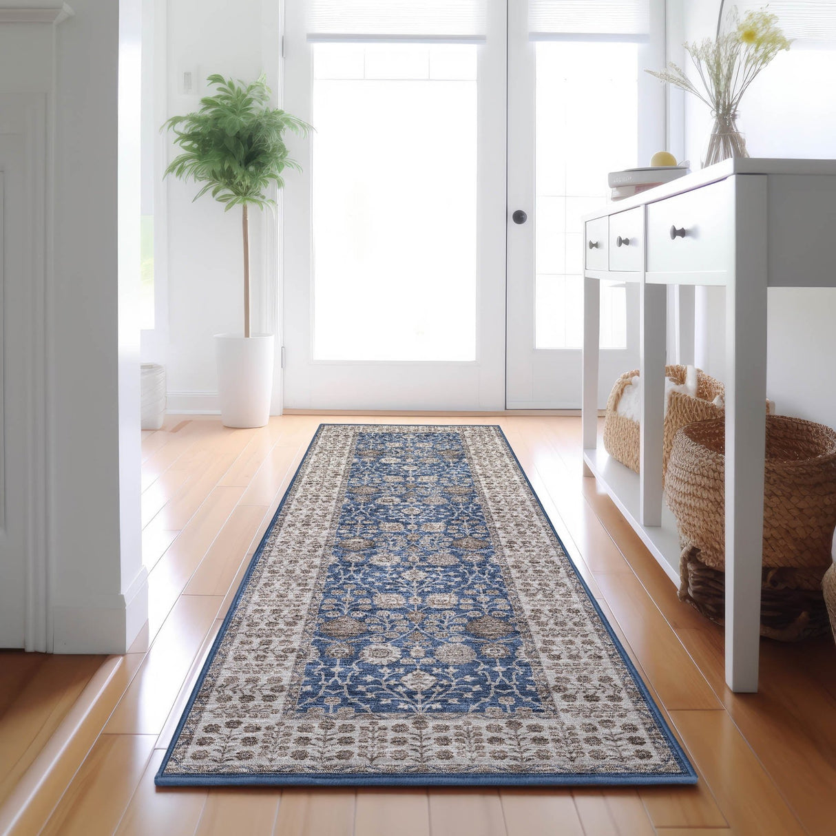 Dalyn Hatay HY8 Navy Rug shown in a room