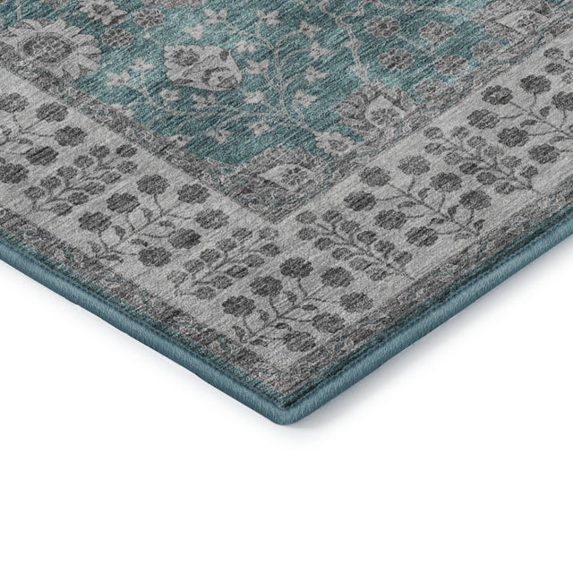Dalyn Hatay HY8 Teal Rug corner detail