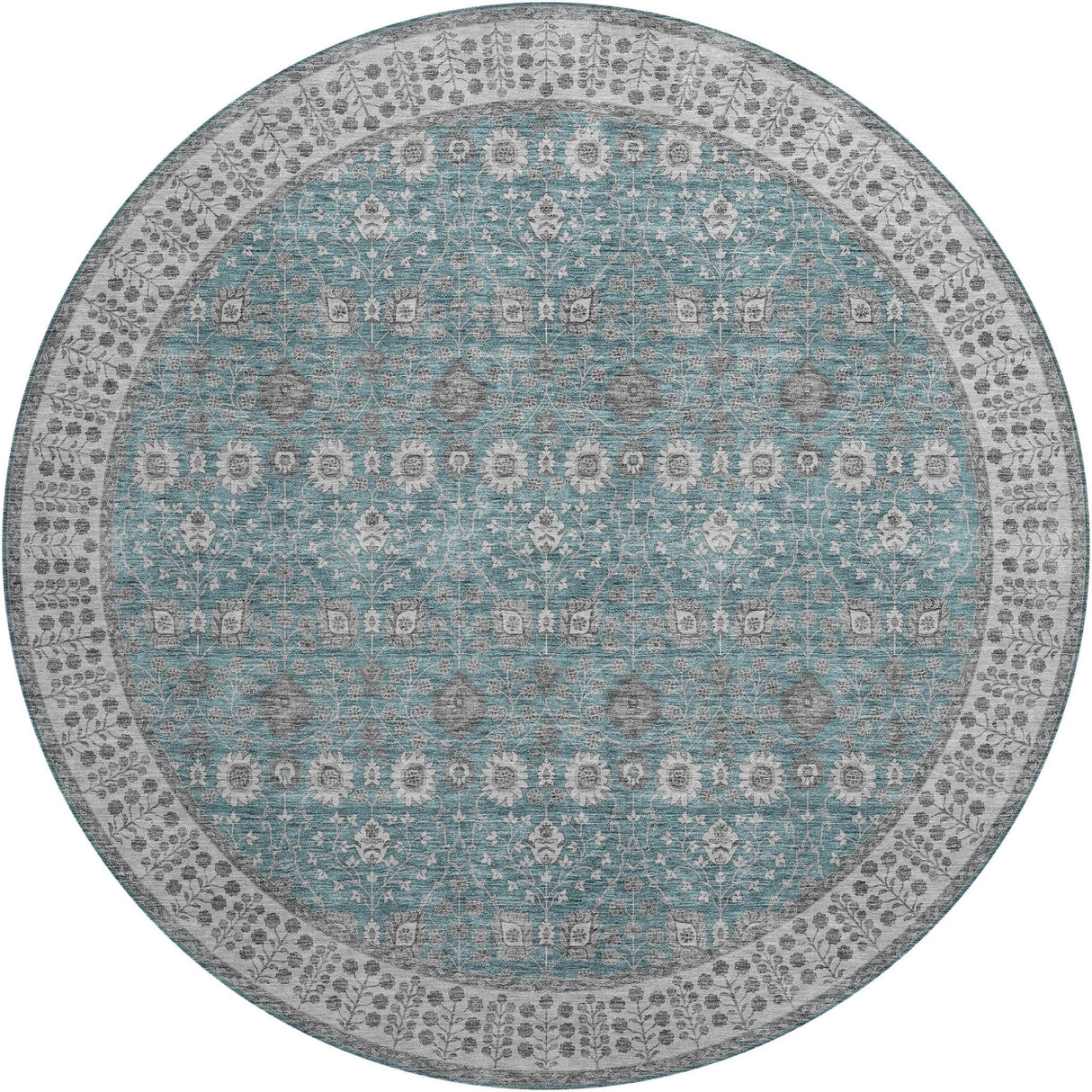 Dalyn Hatay HY8 Teal Rug round rug