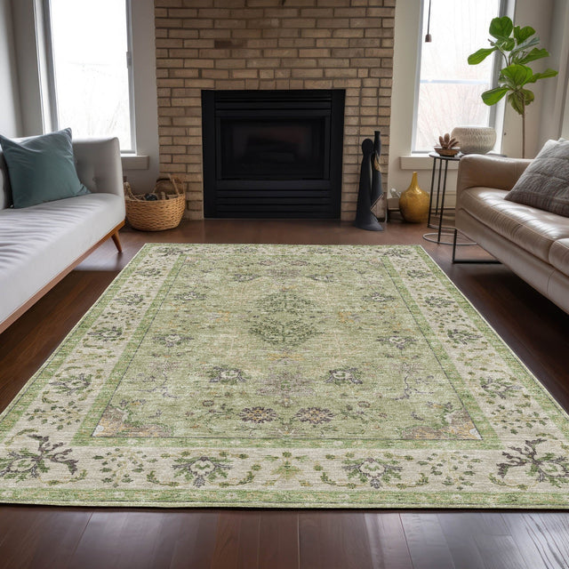 Dalyn Hatay HY9 Aloe Rug shown in a room