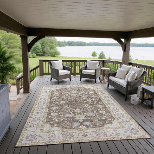 Dalyn Hatay HY9 Brown Rug outdoor lifestyle image