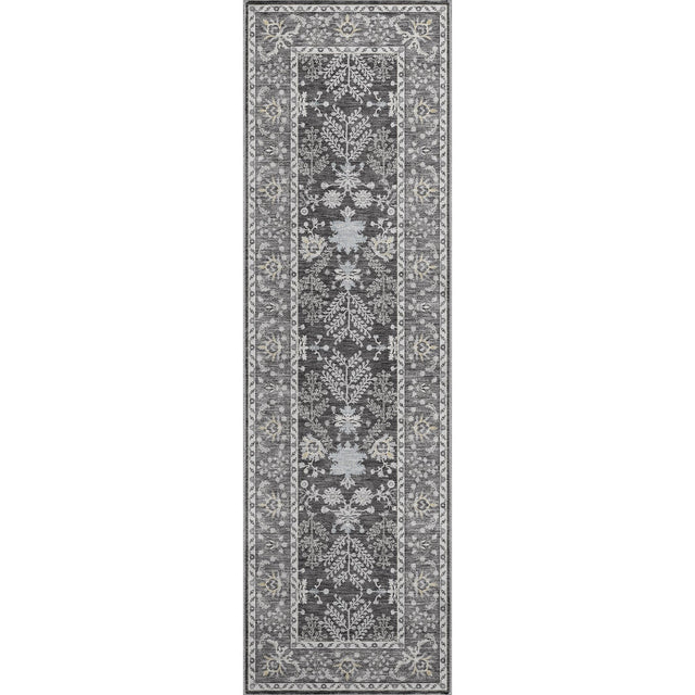Dalyn Hatay HY9 Charcoal Rug runner rug