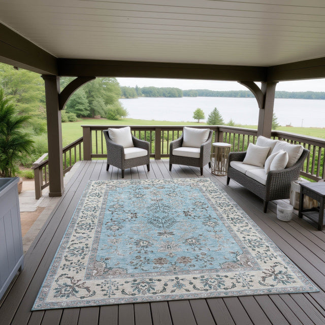 Dalyn Hatay HY9 Sky Rug outdoor lifestyle image