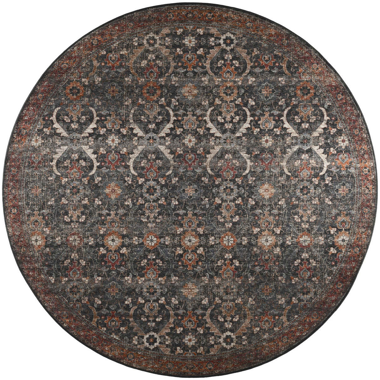 Dalyn Jericho JC1 Charcoal Rug round rug