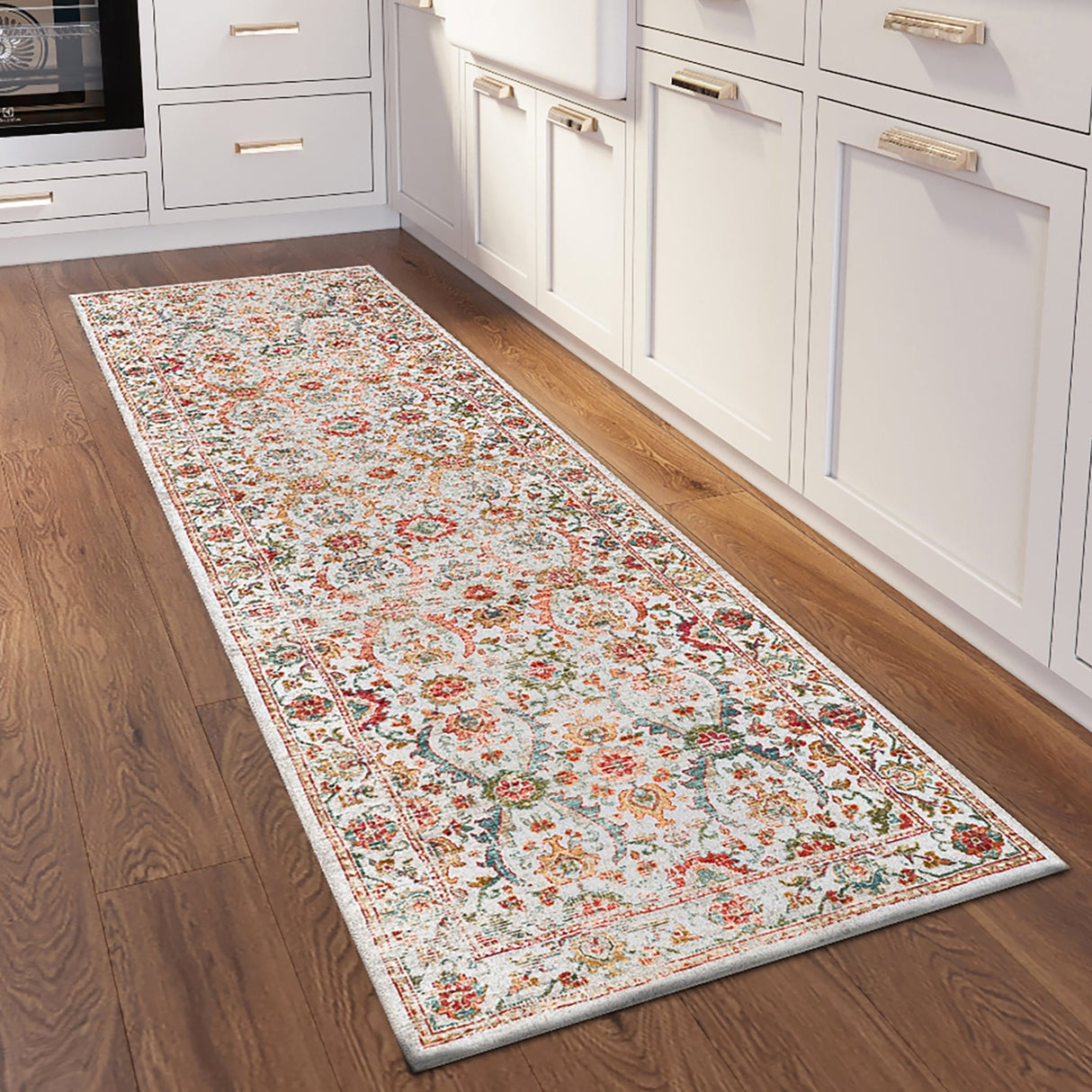 Dalyn Jericho JC1 Ivory Rug shown in a room
