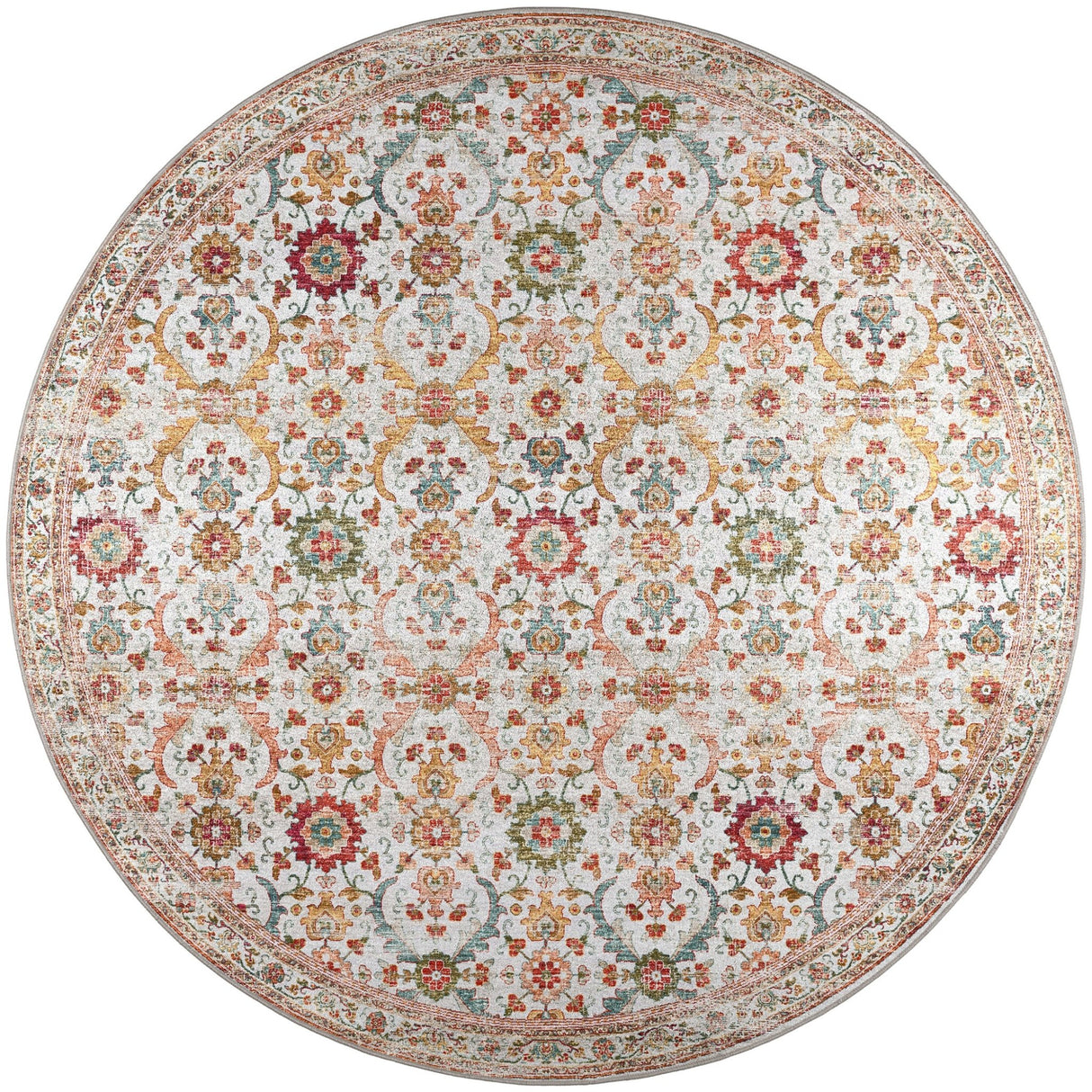 Dalyn Jericho JC1 Ivory Rug round rug