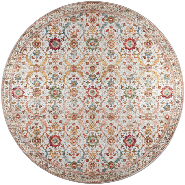 Dalyn Jericho JC1 Ivory Rug round rug