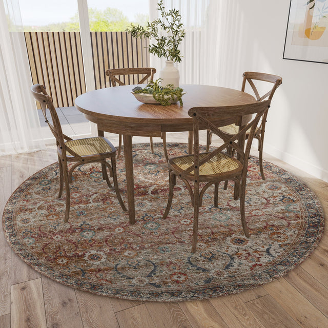 Dalyn Jericho JC1 Taupe Rug shown in a room