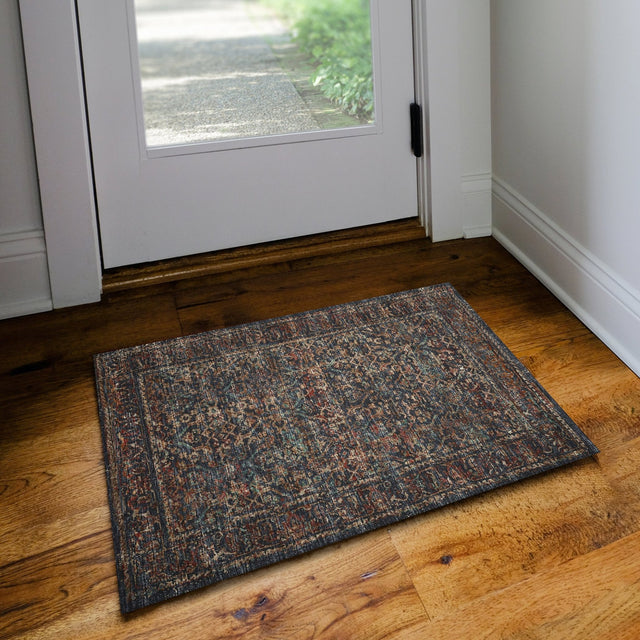 Dalyn Jericho JC10 Midnight Rug shown in a room