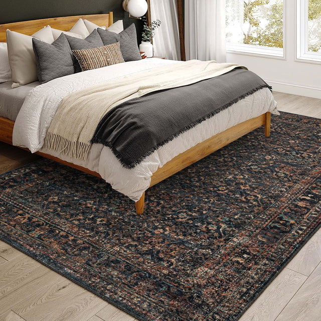 Dalyn Jericho JC10 Midnight Rug shown in a room