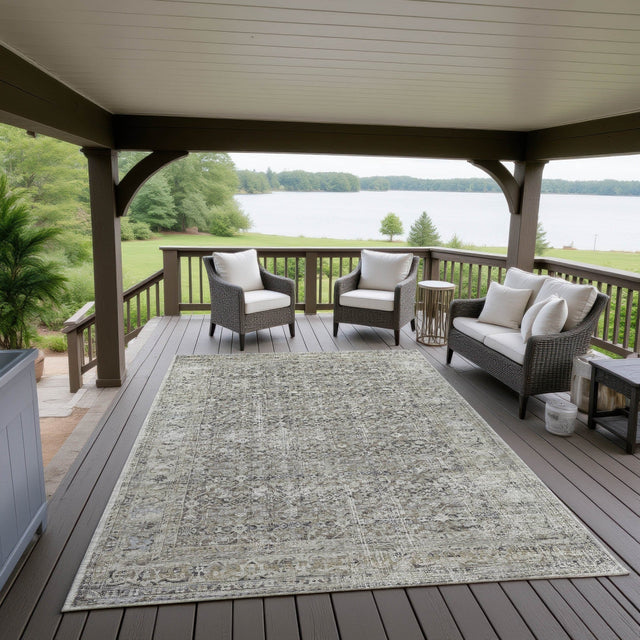 Dalyn Jericho JC10 Mushroom Rug outdoor lifestyle image