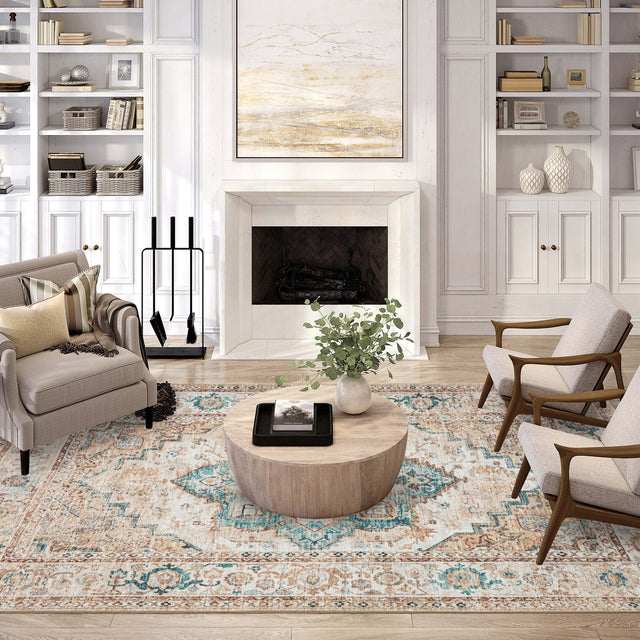 Dalyn Jericho JC2 Biscotti Rug shown in a room