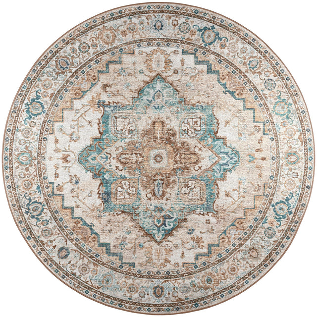 Dalyn Jericho JC2 Biscotti Rug round rug
