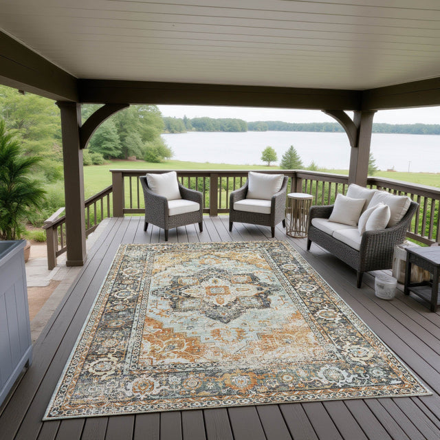 Dalyn Jericho JC2 Mist Rug outdoor lifestyle image