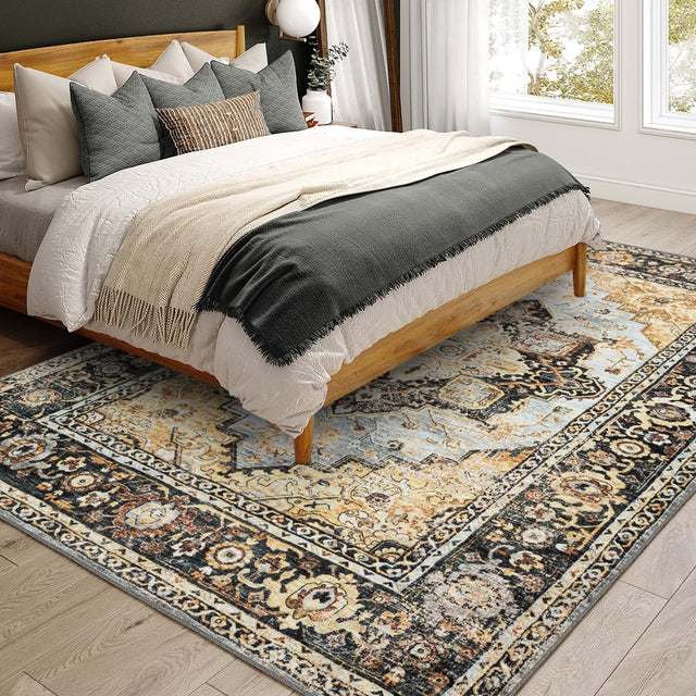 Dalyn Jericho JC2 Pewter Rug shown in a room