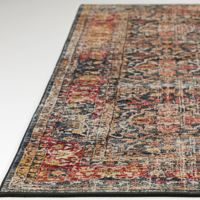 Dalyn Jericho JC3 Charcoal Rug finished edge detail