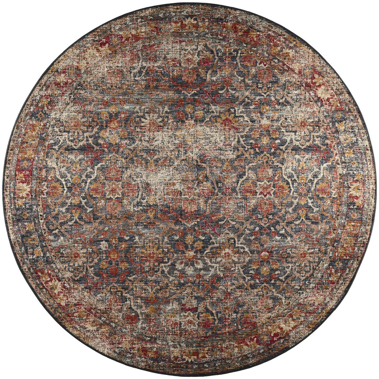 Dalyn Jericho JC3 Charcoal Rug round rug