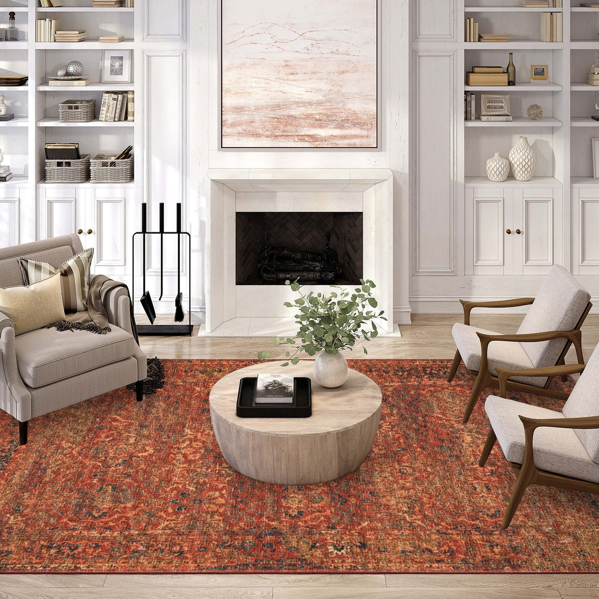 Dalyn Jericho JC3 Nutmeg Rug shown in a room