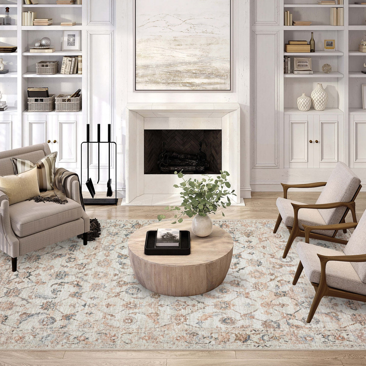Dalyn Jericho JC4 Linen Rug shown in a room