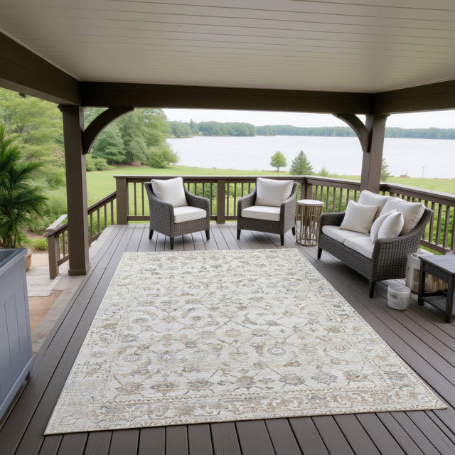 Dalyn Jericho JC4 Linen Rug outdoor lifestyle image