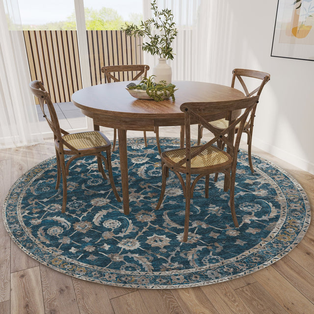 Dalyn Jericho JC4 Navy Rug shown in a room