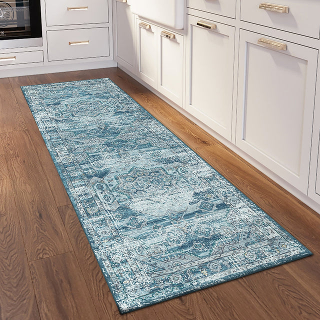 Dalyn Jericho JC5 Denim Rug shown in a room