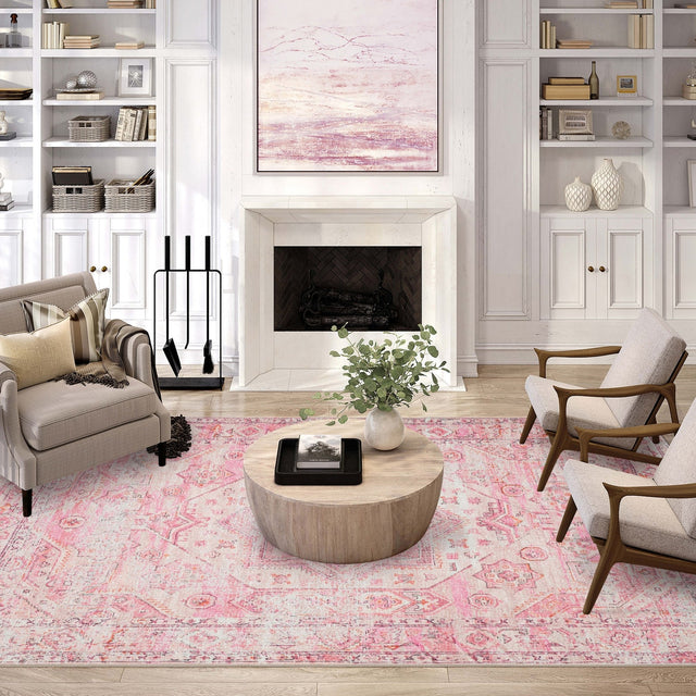 Dalyn Jericho JC5 Rose Rug shown in a room